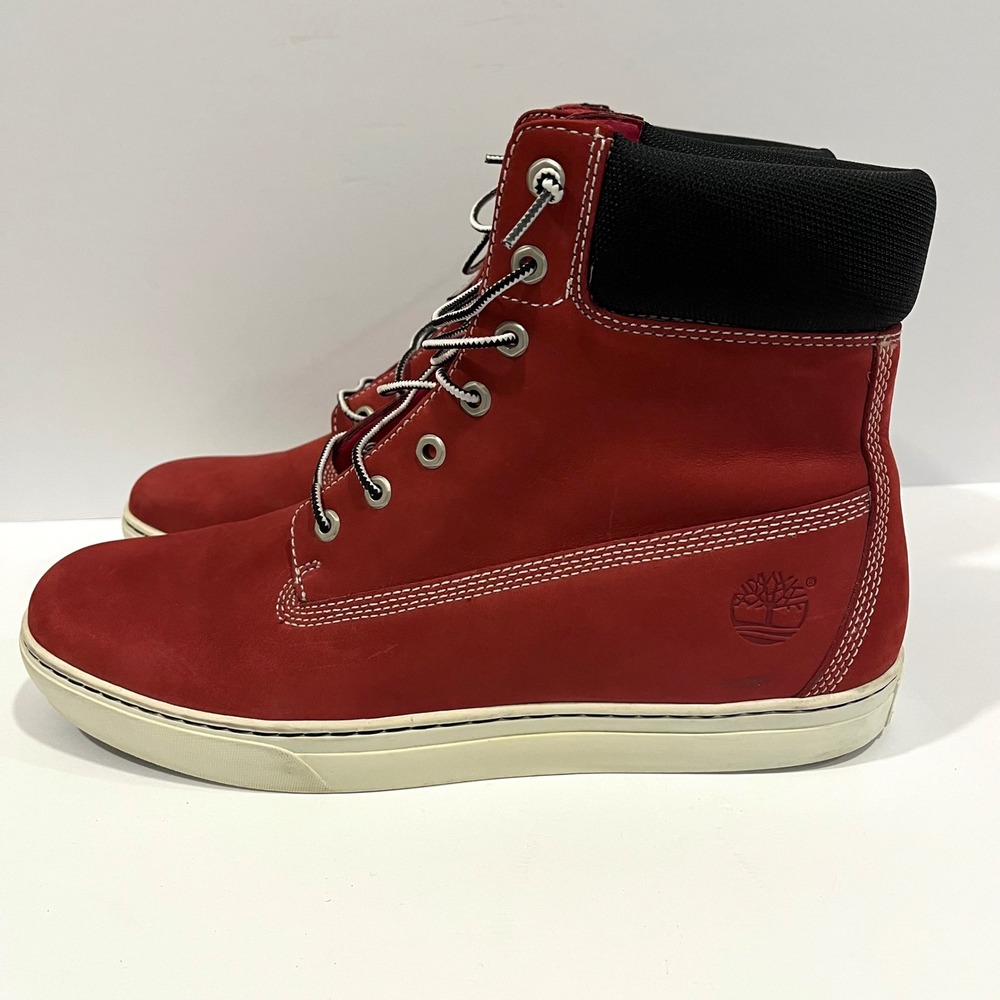 Timberland Earthkeepers Men's Red Leather 6 Inch Boots Size 14W High Top